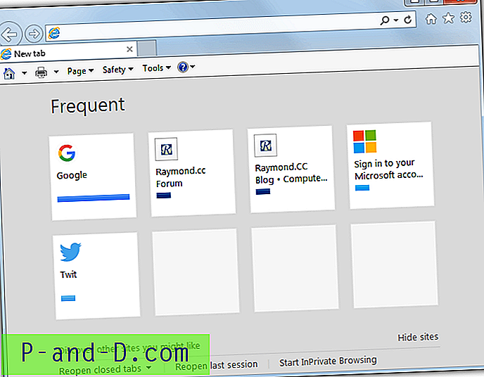 Kaip nustatyti tuščią naujo skirtuko puslapį, skirtą „Firefox“, „Chrome“, „Edge“, „Opera“, „Vivaldi“ ir „Internet Explorer“
