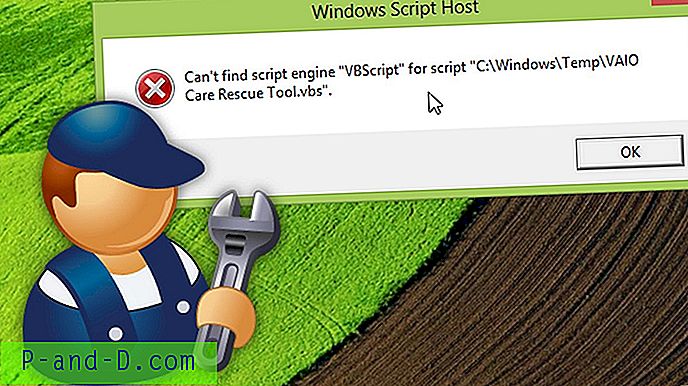 [Korjaa] Script Engine Vbscriptiä ei löydy, ja .vbs: lle ei skriptimoottoria