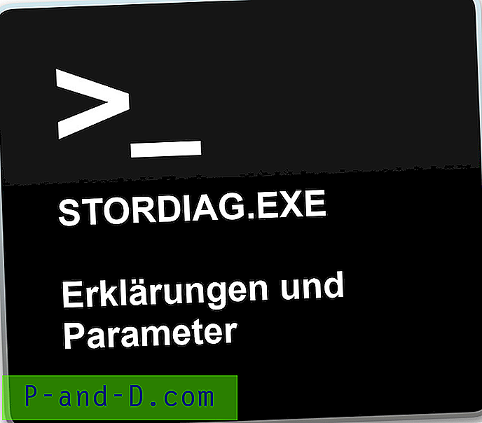 Failisüsteemi ja talletusdiagnostika tööriist StorDiag.exe Windows 10-s