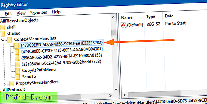Prisekite bet kurį failą prie „Windows 10“ pradžios ekrano (registro keitimas)