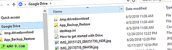 Prisekite „Google“ diską prie „File Explorer“ naršymo srities