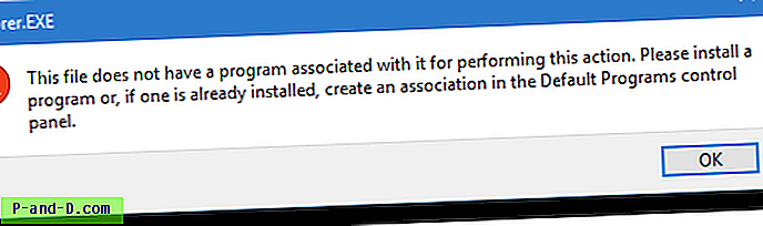 „File Explorer“ surinktų užduočių juostos nuorodų failų asociacijos klaida „Windows 8“ ir 10 versijose