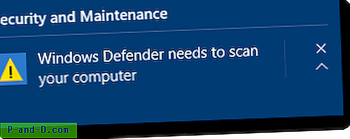 ข้อความ“ Windows Defender ต้องสแกนคอมพิวเตอร์ของคุณ” ปรากฏขึ้นแม้ว่าระบบจะถูกสแกนล่าสุด