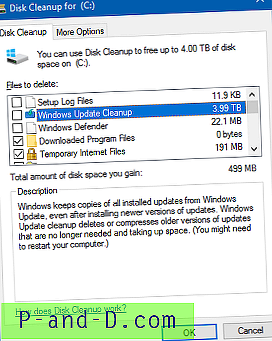 Levyn puhdistusvirhe: 3,99 TB, Windows Updates käyttää [Kiinteä]