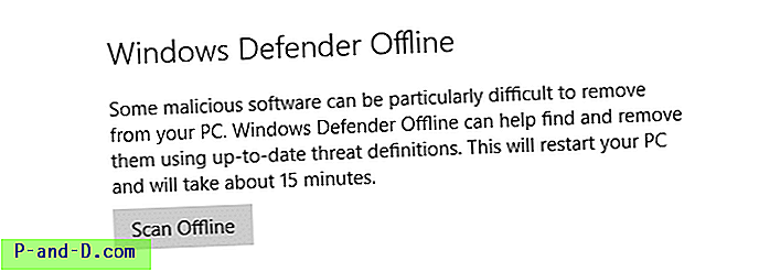“ Windows Defender Offline” ใน Windows 10 กำจัดมัลแวร์ที่ซับซ้อน