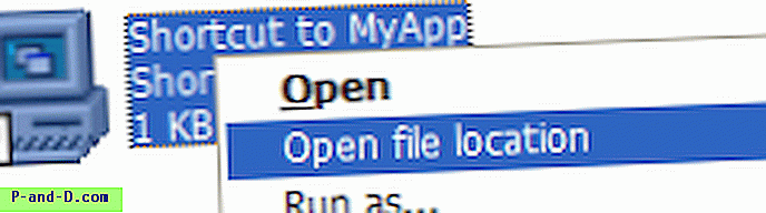 วิธีการเพิ่มตัวเลือก“ เปิดตำแหน่งไฟล์” คลิกขวาใน Windows XP