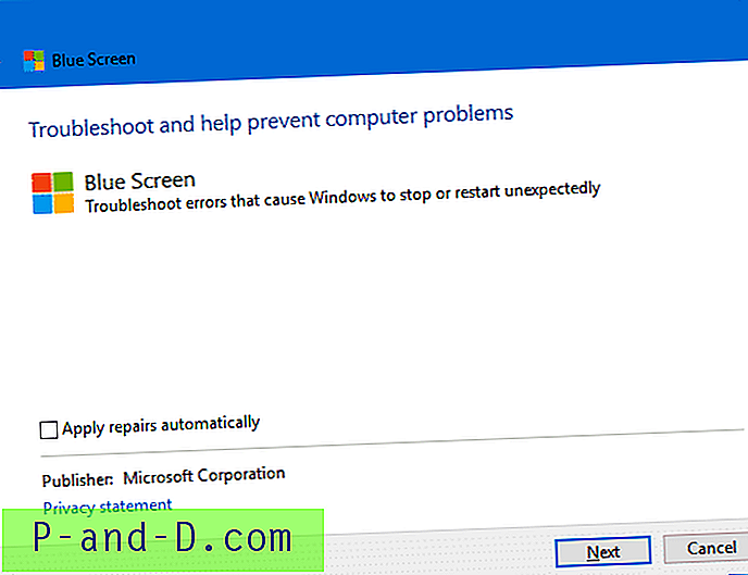 Mėlyno ekrano klaidos (BSOD) trikčių šalinimo įrankio naudojimas sistemoje „Windows 10“