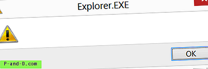 Korjaa Explorer.exe -virhe keltaisella huutomerkillä käynnistyksen yhteydessä