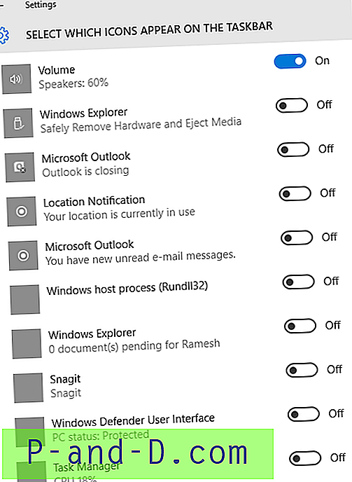 ¿Cómo borrar iconos de notificaciones personalizadas (bandeja del sistema) en Windows?