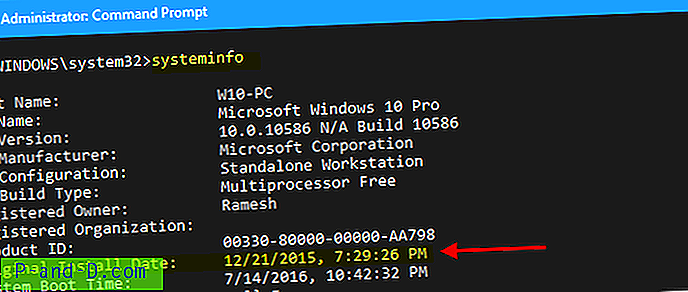 Kaip rasti „Windows“ diegimo datą ir laiką