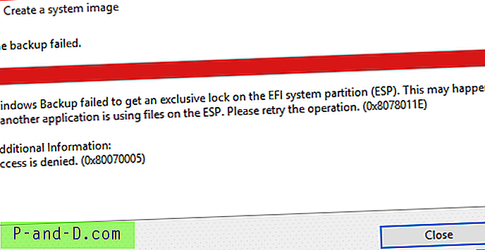 [แก้ไข] ข้อผิดพลาด“ การสำรองข้อมูล Windows ล้มเหลวในการรับการล็อคแบบเอกสิทธิ์เฉพาะบุคคลบนพาร์ติชันระบบ EFI”
