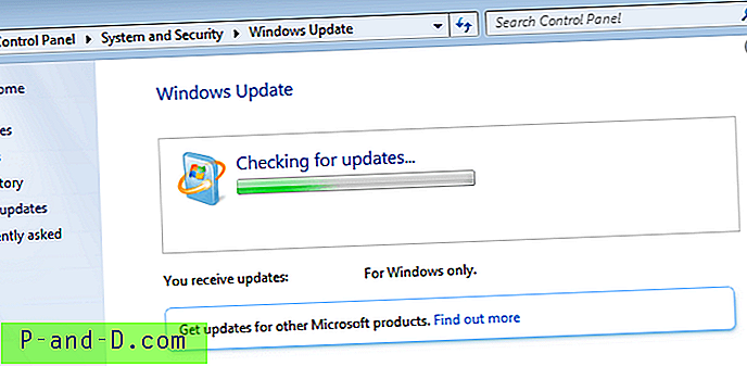 Windows 7 stakk på skjermen "Sjekk etter oppdateringer" og bruker høy CPU