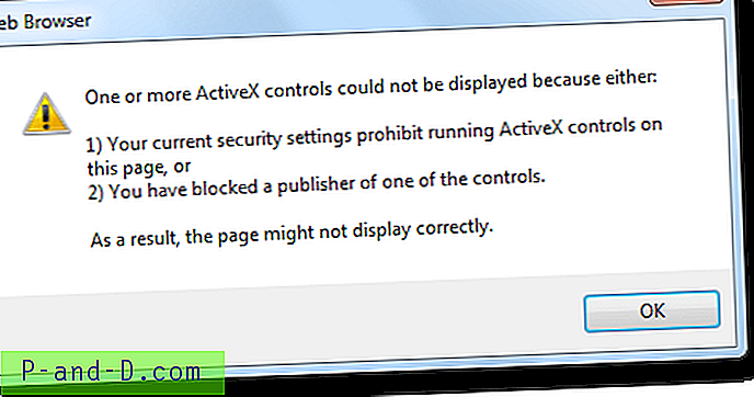 Pataisyti paslaugų MMC klaidą „Nepavyko parodyti vieno ar daugiau„ ActiveX “valdiklių“