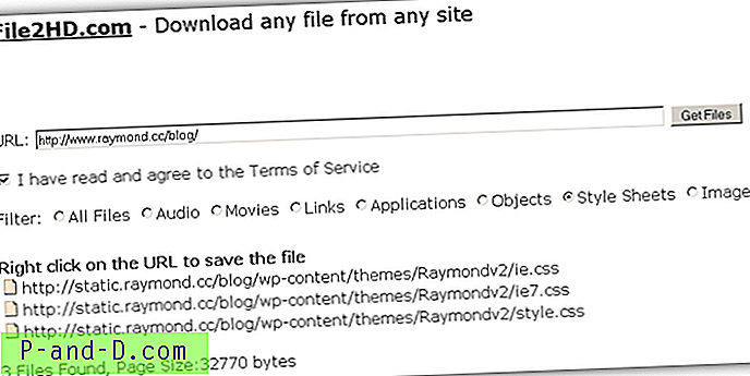 File2HD laster ned alle filer fra nettstedet inkludert Myspace MP3