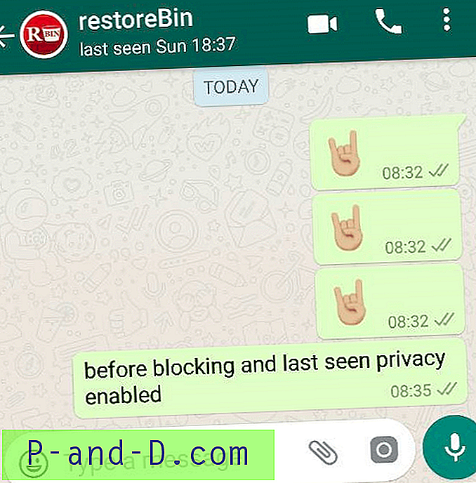 Kirim Pesan WhatsApp bahkan jika Anda adalah kontak 'Diblokir'