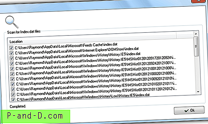 ดูตรวจสอบและลบเนื้อหาของ Internet Explorer INDEX.DAT
