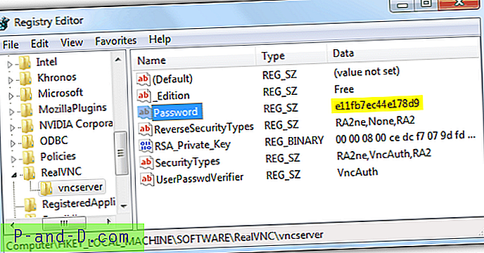ถอดรหัสหรือถอดรหัส VNC Server Encrypted Password