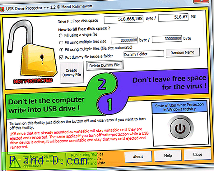 5 måter å lage falske dummy-filer på USB Flash Drive for å aktivere skrivebeskyttelse og forhindre endring