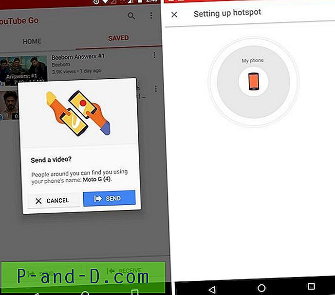 Dela offline sparade YouTube-videor med andra Android-enheter