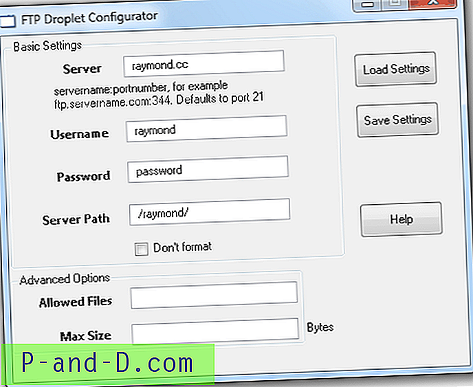 FTP Droplet อนุญาตให้อัพโหลดไฟล์โดยไม่ทราบรายละเอียดการล็อกอิน FTP