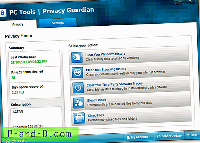 เวอร์ชั่นล่าสุด PC Tools Privacy Guardian สิทธิ์การใช้งานของแท้สำหรับทุกคน