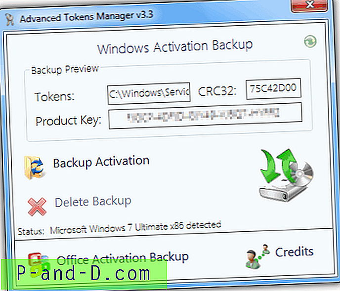 „Windows 7“, „Vista“ ir „Office 2010“ aktyvinimo failų atsarginę kopiją ir atkūrimą