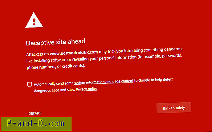 Ištaisyti - „Chrome“ saugos klaida „Apgaulinga svetainė priešais“