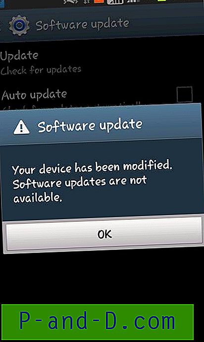Corrección: “Su dispositivo ha sido modificado.  Error de actualizaciones de software "