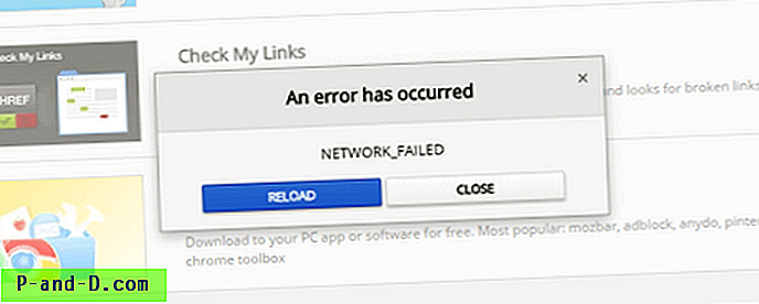 Parandamine - „Network_Failed” ei saa Google Chrome'i laiendust installida