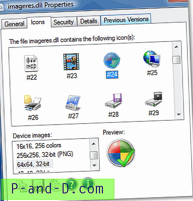 IconViewer: Vis ikoner i DLL-filer via Egenskaper