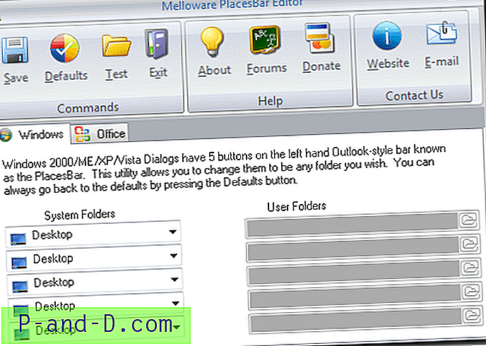 3 herramientas para editar la barra de lugares en Windows Vista y 7