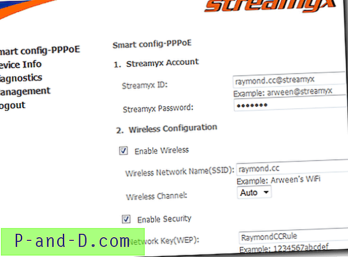 Įgalinkite „WPA2“ šifravimą „Streamyx Free WiFi Riger DB108-WL“ modemui