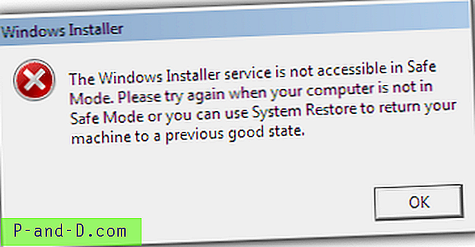 Desinstallige turvarežiimis Windows Installeriga (MSI) pakitud programmid