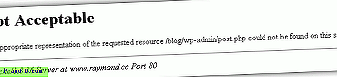 Løs WordPress ikke akseptabel feil 406