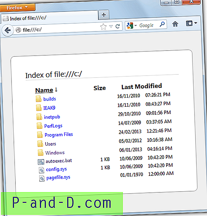 استخدم مستعرض الويب لعرض الملفات أو المجلدات المخفية والمحمية في Windows