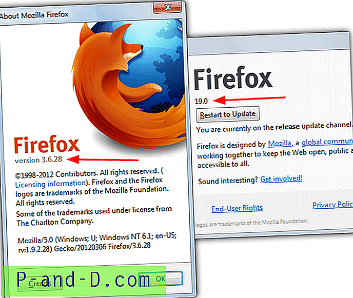 Kør en installeret Firefox-browser sammen med Firefox bærbare versioner