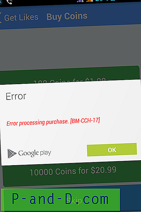 Fix - ”Fejl ved behandling af køb” Google Wallet