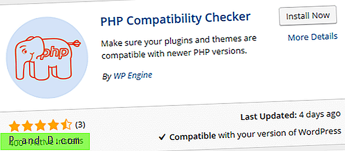 Se etter WordPress Theme and Plugins-kompatibilitet med PHP 7