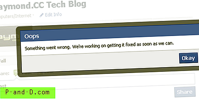Løsning af noget gik forkert, når du deler indlæg eller link i Facebook