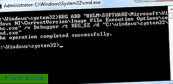 Bagdør for at nulstille administratoradgangskode eller tilføje ny bruger i Windows 7
