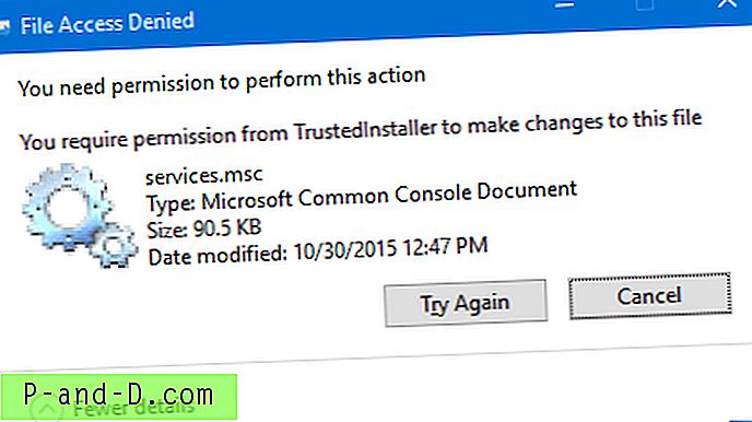 특정 레지스트리 키 또는 파일에 쓰기 위해 TrustedInstaller로 프로그램을 실행하는 방법