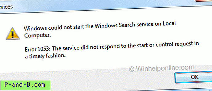 Parandage Windowsi otsingu tõrge 1053 “Teenus ei vastanud”