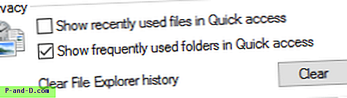"Vis nyligt anvendte filer i hurtig adgang" Deaktiveres automatisk i Windows 10
