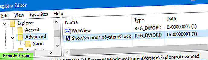 Cómo mostrar segundos en el reloj de la barra de tareas en Windows 10