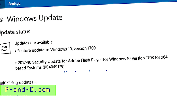 WU를 통해 사용 가능한 Windows 10 Fall Creators Update