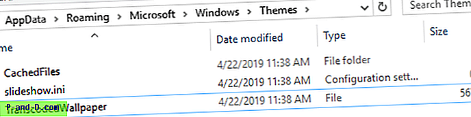 Etsi nykyinen työpöydän taustakuva-tiedosto Windows 10: stä