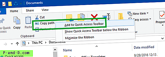 Personalizar y hacer una copia de seguridad de la configuración de la barra de herramientas de acceso rápido en el Explorador de archivos
