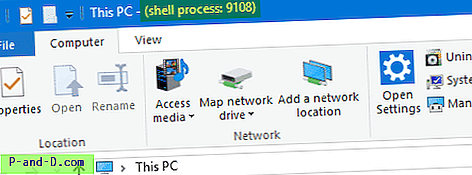 Mostrar ID de proceso en la barra de título del Explorador de archivos en Windows 10