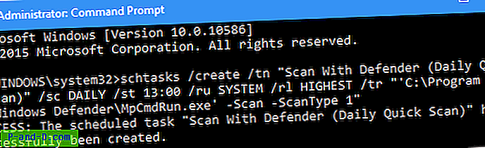 Sådan planlægges Windows Defender Scan i Windows 10