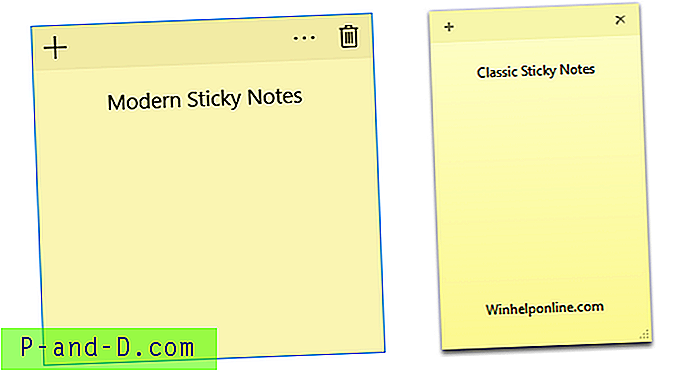 รับบันทึกย่อ Sticky Classic หลังจากติดตั้ง Windows 10 Anniversary Update